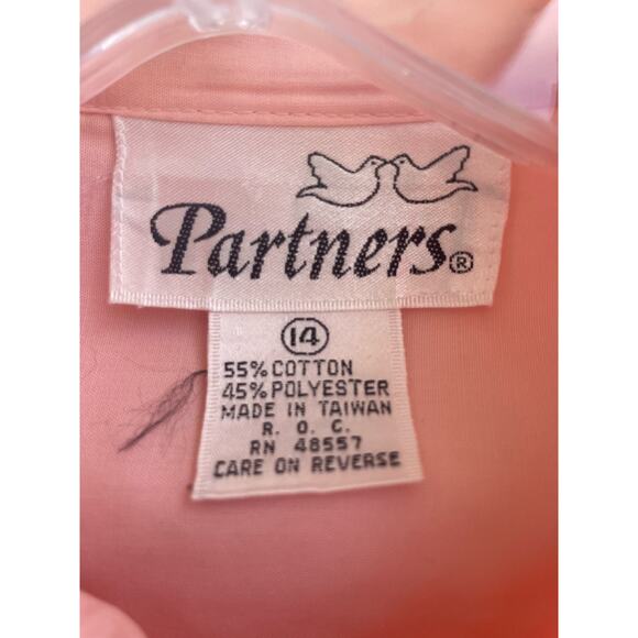 Partners pale pink Tuxedo front long sleeve ladies 14 - Picture 4 of 11